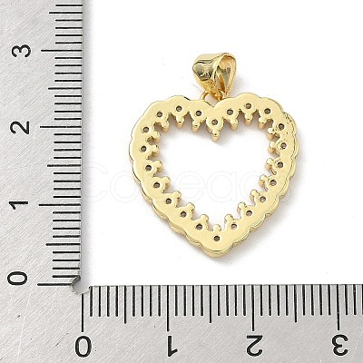 Brass Micro Pave Clear Cubic Zirconia Pendants KK-H537-28A-G-1