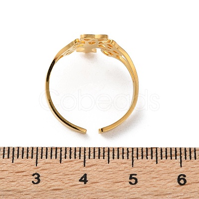 304 Stainless Steel Adjustable Cuff Rings RJEW-L129-03G-1