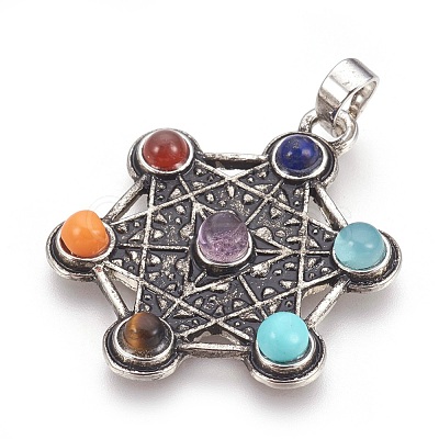 Natural & Synthetic Gemstone Pendants X-KK-F756-05D-1