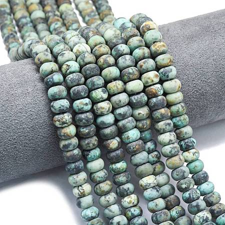 Natural African Turquoise(Jasper) Beads Strands G-P575-A20-8x5mm-1