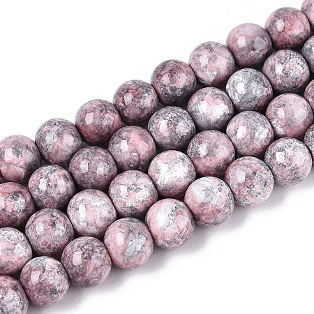 Baking Paint Glass Beads Strands DGLA-N016-8mm-03-1