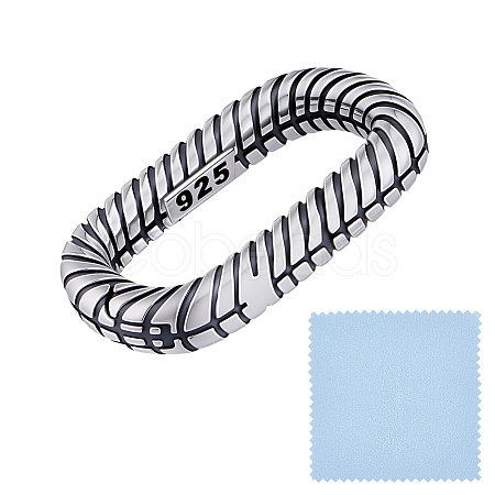 1Pc Sterling Silver Spring Gate Rings STER-BBC0009-55B-1
