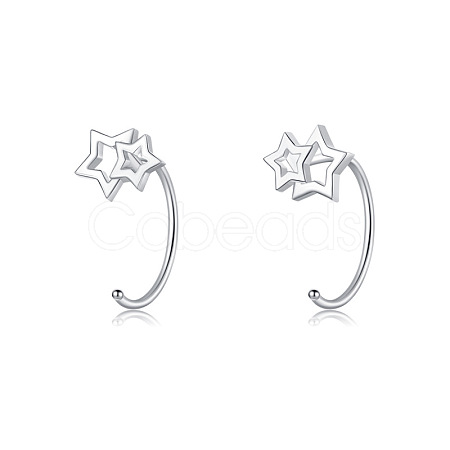 999 Fine Silver Stud Earrings FS-WG1D9DE-25-1