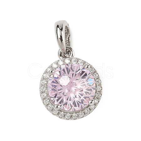 925 Sterling Silver Pave Cubic Zirconia Pendants STER-B009-01B-06-1