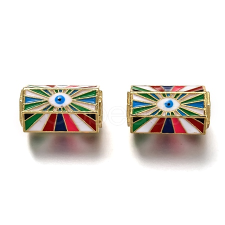 Brass Enamel Pendants ZIRC-I052-15D-1
