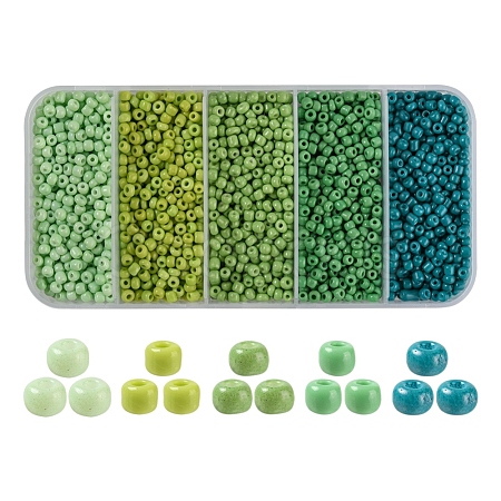 1900Pcs 5 Colors Baking Paint Glass Seed Beads SEED-YW0001-76D-1