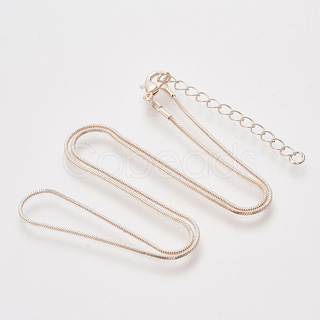 Brass Square Snake Chain Necklace Making X-MAK-T006-10A-RG-1