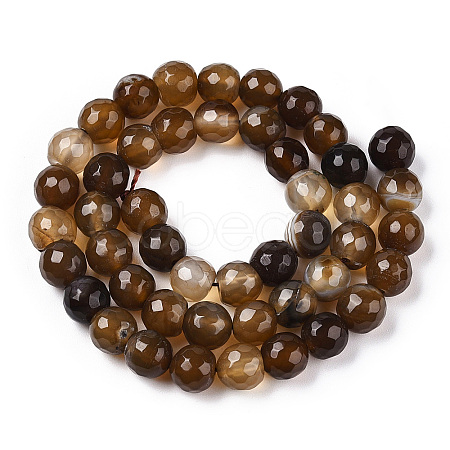 Natural Striped Agate/Banded Agate Beads Strands G-S281-51K-8mm-1