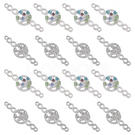 SUPERFINDINGS 40Pcs 2 Colors Alloy Connector Charms FIND-FH0010-75-1