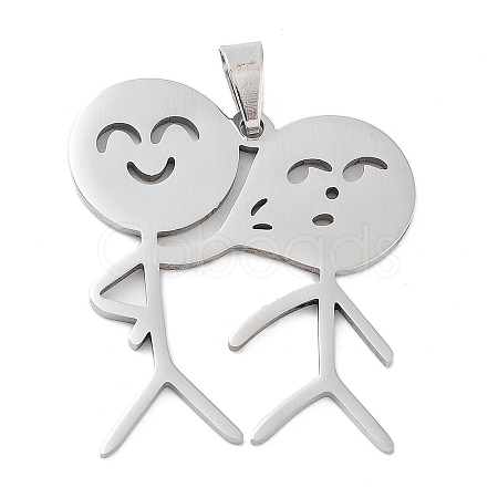 Non-Tarnish 201 Stainless Steel Pendants STAS-A090-01B-P-1