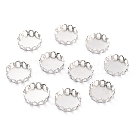 Non-Tarnish 304 Stainless Steel Cabochon Settings STAS-Y001-09G-P-1