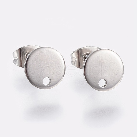 Non-Tarnish 304 Stainless Steel Stud Earring Findings STAS-K184-01-01P-1