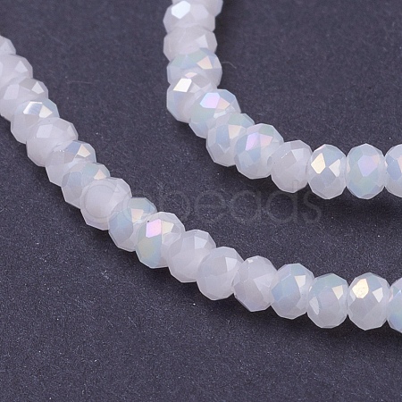 Faceted Electroplate Glass Rondelle Bead Strands X-EGLA-R048-2mm-36-1