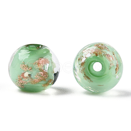 Luminous Handmade Gold Sand Lampwork Beads LAMP-N024-05A-03-1