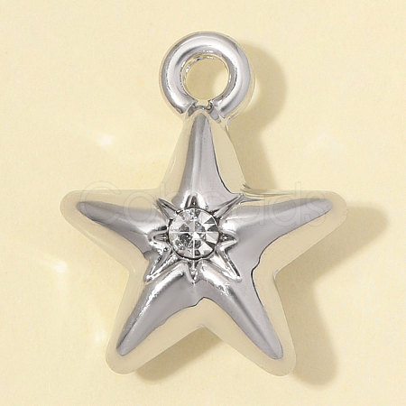 Zinc Alloy with Crystal Rhinestone Charms RB-OY001-94P-1