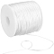 SUNNYCLUE Nylon Thread, Rattail Satin Cord, White, about 1mm, about 76.55 yards(70m)/roll, 1roll/bag