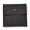 Square Velvet Jewelry Bags, with Snap Fastener, Black, 10x10x1cm