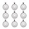 Tibetan Style Alloy Pendant Cabochon Settings, Plain Edge Bezel Cups, Cadmium Free & Lead Free, Flat Round, Gunmetal, Tray: 25mm, 36x28x3mm, Hole: 4mm, about 195pcs/1000g