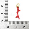 Brass Enamel Pendants KK-C110-29G-02-3