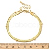 304 Stainless Steel Herringbone Chains & Snake Chain Bracelets BJEW-U019-04G-05-5