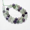 Natural Fluorite Bead Strands G-G735-24-10mm-AB+-2