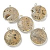 Electroplated Natural Druzy Agate Pendants G-A229-01-2