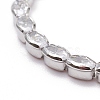 Cubic Zirconia Oval Tennis Bracelet for Men Women Gift BJEW-F417-05P-RS-3