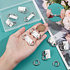 12 Pairs 304 Stainless Steel Huggie Hoop Earrings EJEW-SC0001-96S-3