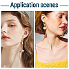 12Pcs 6 Styles Brass Micro Pave Cubic Zirconia Hoop Earring Finding KK-TA0002-57-9