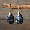 Teardrop Brass Dangle Earrings FS-WGF2982-10-1