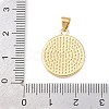Natural White Shell Flat Round Pendants KK-F919-42C-G-4