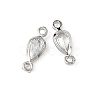 SHEGRACE Brass Pave Clear Cubic Zirconia Teardrop Connector Charms XGRQ2O189-449P-2