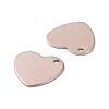 201 Stainless Steel Charms STAS-H191-01C-RG-2