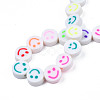 Handmade Polymer Clay Bead Strands CLAY-T020-28-4