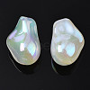 Rainbow Iridescent Plating Acrylic Beads PACR-S221-007-2
