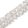 Electroplate Transparent Glass Beads Strands GLAA-C029-03A-2