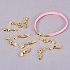 Alloy Clip Ends With Lobster Claw Clasps KK-PH0034-22-4