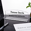 Rectangle Acrylic Name Card Holder ODIS-WH0025-39-5