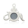 Tableware/Teapot Platinum Plated Alloy Glass Pendants PALLOY-J610A-02P-2