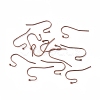 Brass Earring Hooks for Earring Designs KK-M142-01R-RS-1