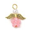 Opaque Acrylic & Tibetan Alloy Style Pendants PALLOY-JF04400-3