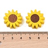 Spray Painted Wood Beads WOCR-PW0003-75B-2