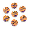 Halloween Printed Natural Wood Beads WOOD-T021-70-3