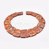 Towanite and Imperial Jasper Graduated Beads Strands G-P296-B04-1