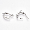 Brass Hoop Earring Findings with Latch Back Closure KK-S350-072P-3