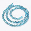 Electroplate Transparent Glass Beads Strands EGLA-A034-T6mm-E11-2