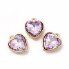 Faceted Glass Rhinestone Pendants GLAA-I051-B06-2