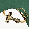 304 Stainless Steel Enamel Link Bracelets LS-BJEW-P356-01B-G-2
