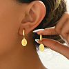 Elegant and Versatile 201 Stainless Steel Hoop Earrings FA2332-2-1