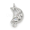 Brass Clear Cubic Zirconia Connector Charms LS-KK-Z094-03P-01-1